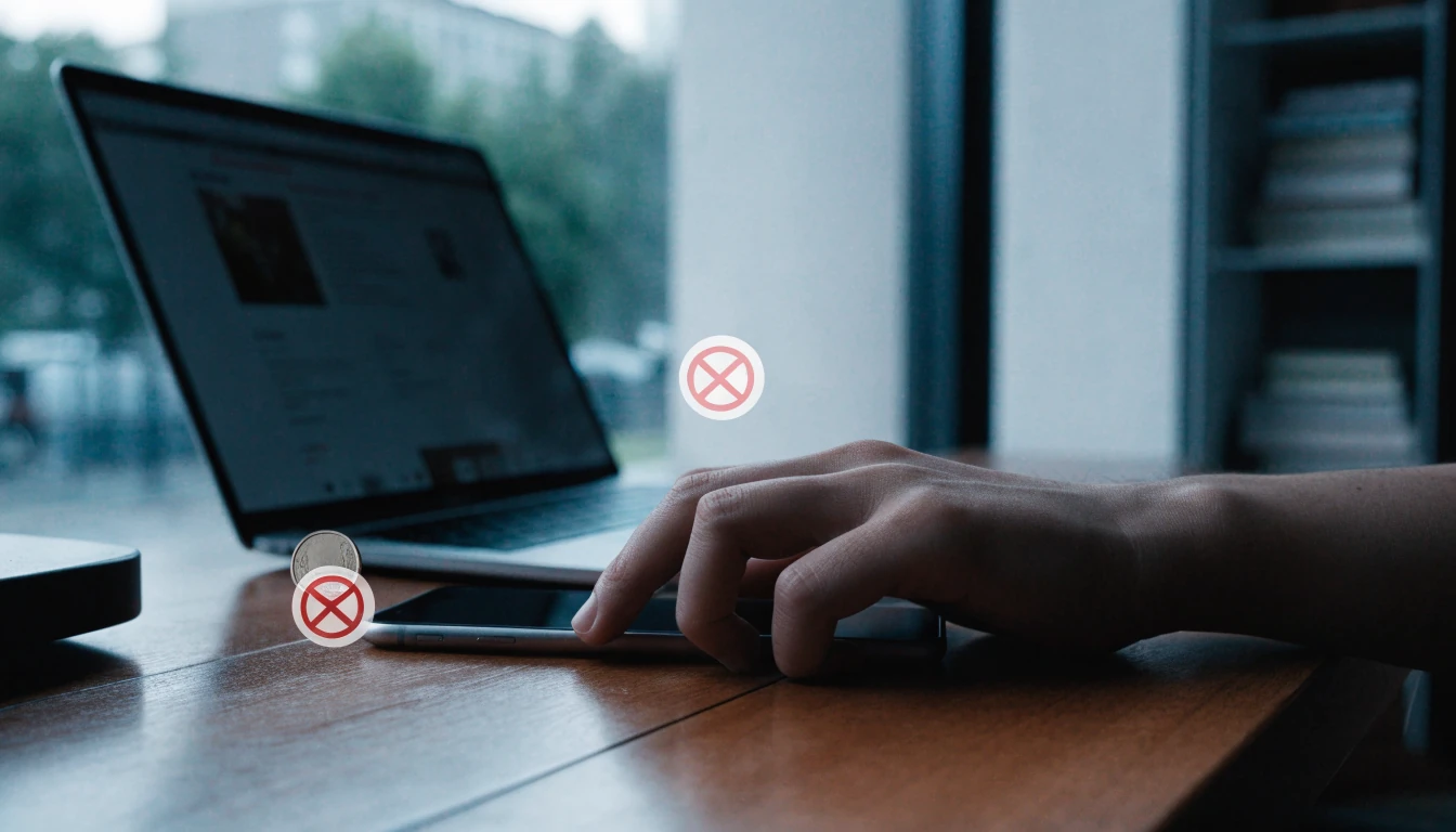 Sverigebaserad spelare med telefon där Siru-betalning saknas